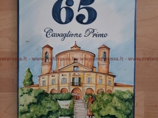 cod.art: nc83a - Mattonella in ceramica cm 20x30 con decoro e scritta personalizzata. 